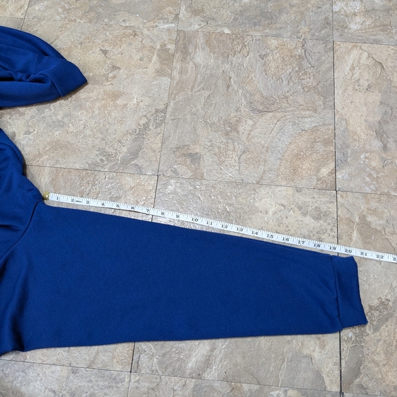 Nike Mens Large Blue Dri-Fit Standard Fit Running 1/4Zip Pullover Fleece Sweater - Picture 8 of 9